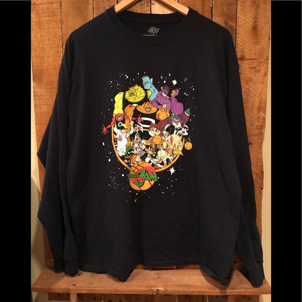 Space Jam Black Long Sleeve Tee